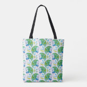 Pfau- und Federnmuster Tasche (Rückseite)