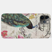 Pfau und Frühlingsblumen Case-Mate iPhone Hülle (Rückseite (Horizontal))
