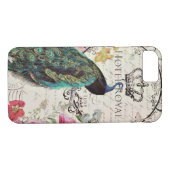 Pfau und Frühlingsblumen Case-Mate iPhone Hülle (Rückseite (Horizontal))