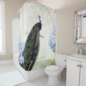 Pfau und Hydrangea Duschvorhang (Beispiel)
