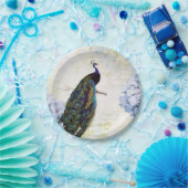 Pfau und Hydrangea Pappteller (Party)