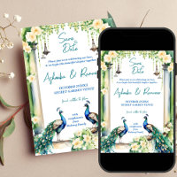 Pfau und Jasmin indische Hochzeit speichern das Da