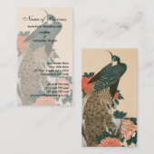 Pfau und Pfaue von Ando Hiroshige Visitenkarte (Vorne/Hinten)
