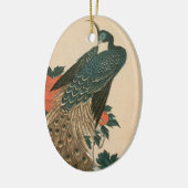 Pfau und Pfaue von Hiroshige, japanische Kunst Keramikornament (Links)