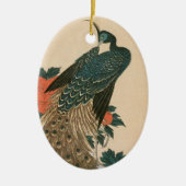 Pfau und Pfaue von Hiroshige, japanische Kunst Keramikornament (Vorne)