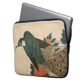Pfau und Pfaue von Hiroshige, japanische Kunst Laptopschutzhülle (Vorderseite Links)
