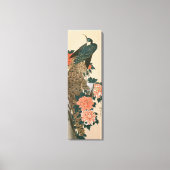 Pfau und Pfaue von Hiroshige, japanische Kunst Leinwanddruck (Vorderseite)