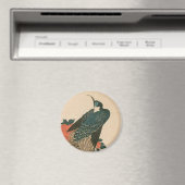 Pfau und Pfaue von Hiroshige, japanische Kunst Magnet (In Situ (Geschirrspüler))