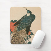 Pfau und Pfaue von Hiroshige, japanische Kunst Mousepad (Mit Mouse)