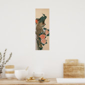 Pfau und Pfaue von Hiroshige, japanische Kunst Poster (Küche)