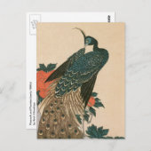 Pfau und Pfaue von Hiroshige, japanische Kunst Postkarte (Vorne/Hinten)