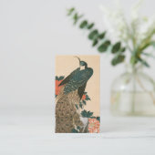 Pfau und Pfaue von Hiroshige Wedding Begleitkarte (Stehend Vorderseite)