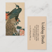 Pfau und Pfaue von Hiroshige Wedding Begleitkarte (Vorne/Hinten)