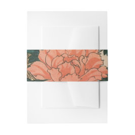 Pfau und Pfaue von Hiroshige Wedding Einladungsbanderole