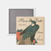 Pfau und Pfaue von Hiroshige Wedding Magnet (Vorderseite/Rückseite)