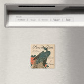 Pfau und Pfaue von Hiroshige Wedding Magnet (In Situ (Geschirrspüler))