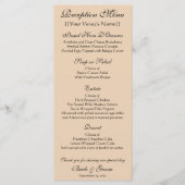 Pfau und Pfaue von Hiroshige Wedding Menükarte (Vorderseite)