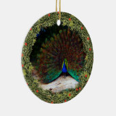 Pfau und Pfauenschmetterling Keramik Ornament (Rechts)