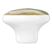 Pfau und Pfauenschmetterling, KunstIllustration Keramikknauf (Seitenansicht)