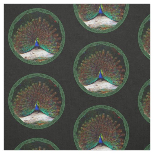 Pfau und Pfauenschmetterling Stoff (Muster)