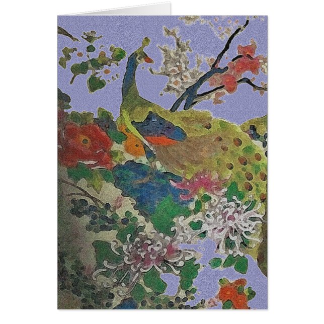 Pfau und Pfingstrose (Vorne)