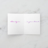 Pfau und Pfingstrose Karte (Innenseite)