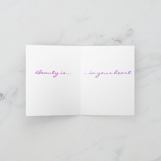 Pfau und Pfingstrose Karte (Innenseite)