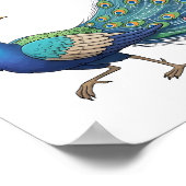 Pfau und Schmetterling Poster (Ecke)