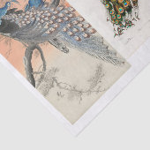 Pfau- und Schmetterlingsdekap Seidenpapier (Ausschnitt)