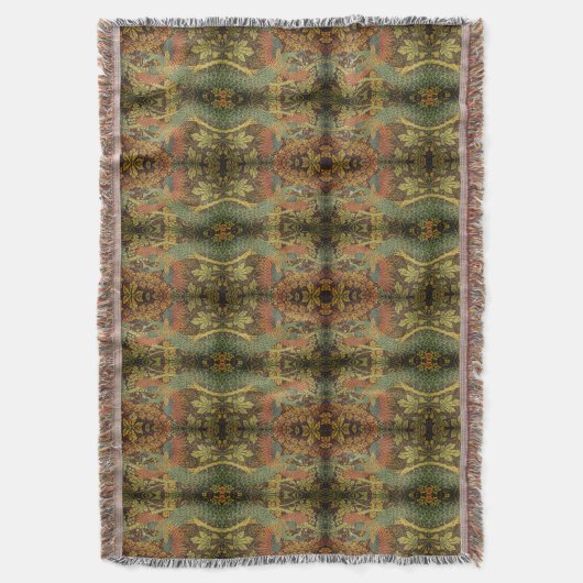 Pfau und Viktorianischer Kakhahn Decke (Vorderseite Vertikal)