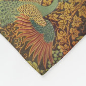 Pfau und Viktorianischer Kakhahn Fleecedecke (Ecke)