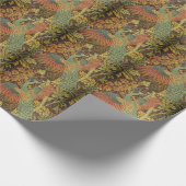 Pfau und Viktorianischer Kakhahn Geschenkpapier (Ecke)