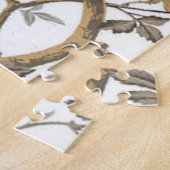 Pfau und Weiße Rosen Puzzle (Seite)