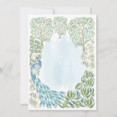 Pfau und Willow Wedite Einladung (Rückseite)