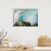 Pfau und Wisteria von Jessie Arms Botke Poster (Küche)