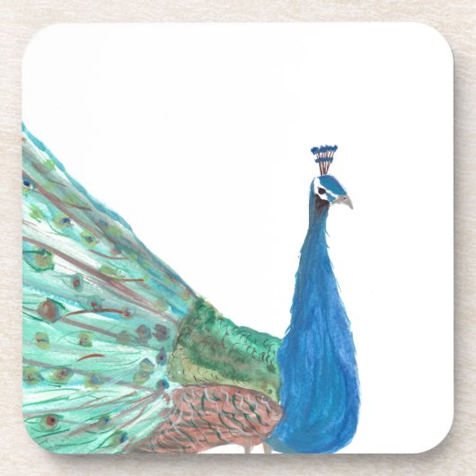 Pfau Untersetzer (Vorderseite)