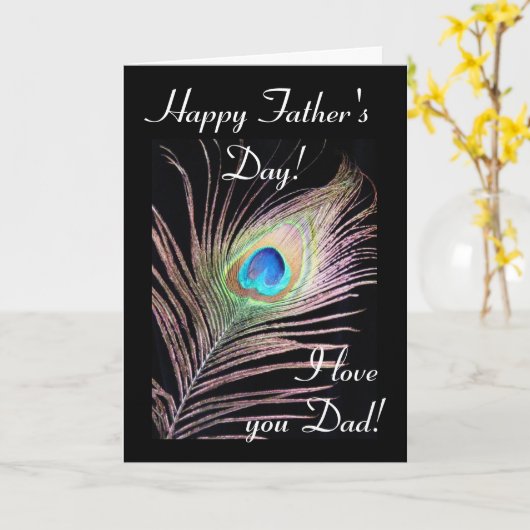 Pfau: Vater Karte (Gelbe Blume)