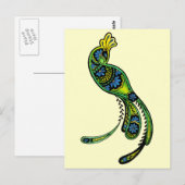 Pfau Ver. 2 Postkarte (Vorne/Hinten)