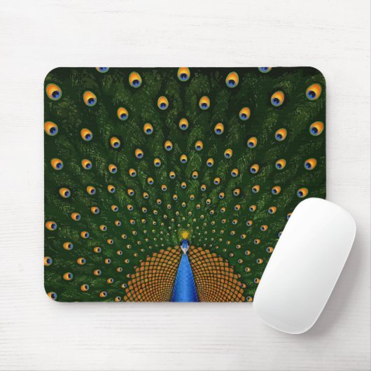 Pfau-Verbreitung Mousepad (Mit Mouse)