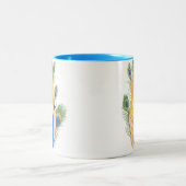 Pfau versieht die Tasse 11oz mit Federn (Mittel)