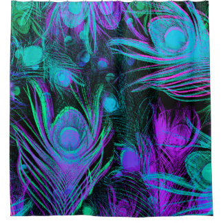 Pfau versieht Duschvorhang durch Julie Everhart