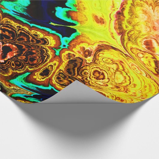 Pfau versieht Fraktal-Verpackungs-Papier mit Geschenkpapier (Ecke)