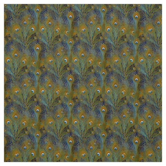 Pfau versieht Gewebe mit Federn Stoff (Muster)