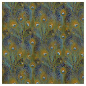 Pfau versieht Gewebe mit Federn Stoff (Nahaufnahme)