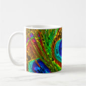 Pfau versieht GlasTasse der kunst-1 mit Federn Kaffeetasse (Links)