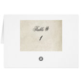 Pfau versieht Hochzeits-Tabellen-Zelt-Karte mit (Rückseite Horizontal)