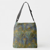 Pfau versieht Koordinaten mit Federn Tragetaschen Mit Langen Trägern (Rückseite)