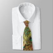 Pfau versieht Krawatte mit Federn (Gebunden)