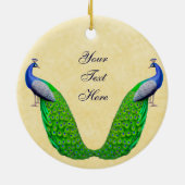 Pfau versieht kundengerechte Hochzeits-Verzierung Keramik Ornament (Hinten)