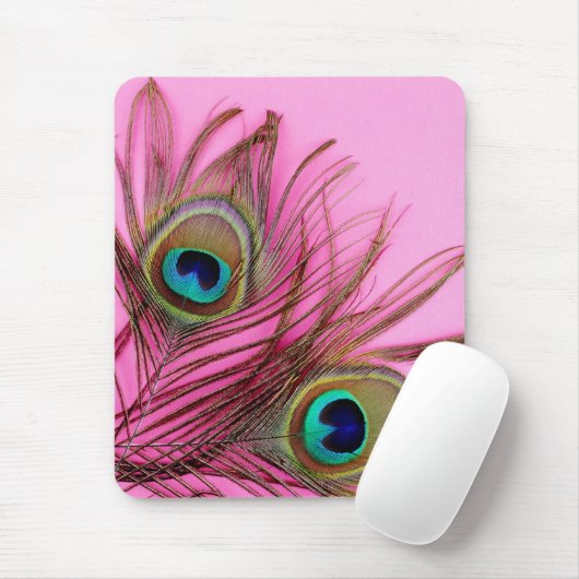 Pfau versieht Mousepad mit Federn (Mit Mouse)